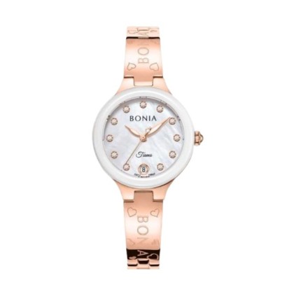 Bonia Tiamo Elegance BNB10867-2557 6 Top Rings Set Stainless Steel Women Watch